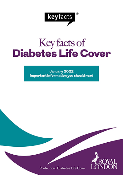 Front page of Royal London's "Key facts of Diabetes Life Cover" document
